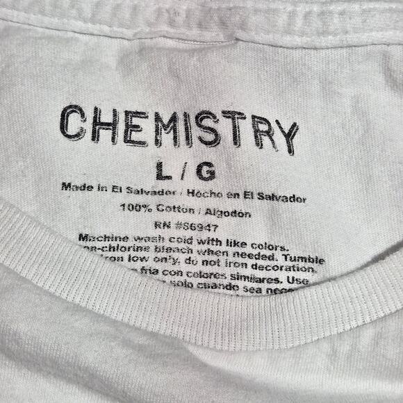 Corvette Chemistry Shirt White Graphic Short Sleeve Cotton LARGE Vintage Retro - Picture 4 of 5
